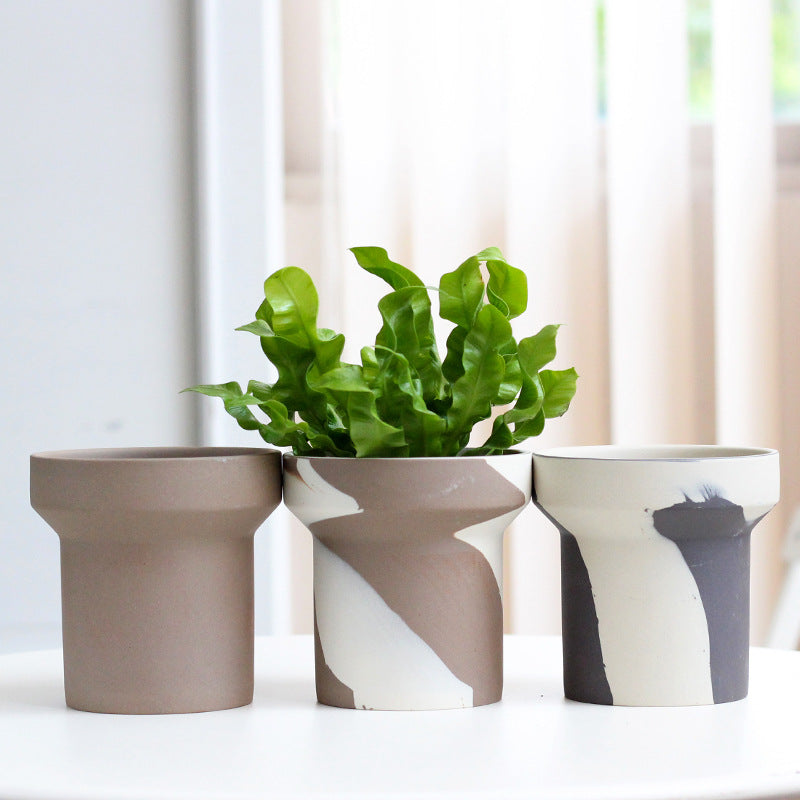 Creative Clashing Ceramic Succulent Fern Tuber Decorative Planter Pot