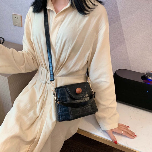 modistly Trendy Fashion Bucket Bag Large Capacity PU Leather Handbag