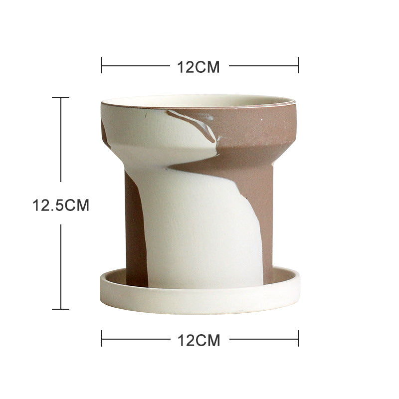 Creative Clashing Ceramic Succulent Fern Tuber Decorative Planter Pot