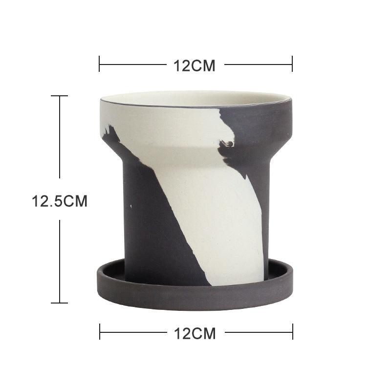 Creative Clashing Ceramic Succulent Fern Tuber Decorative Planter Pot